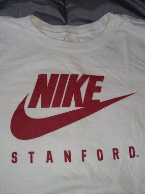 NIKE Stanford City Men's T-Shirt Sz. XL White Stanford University Pre-Owned
